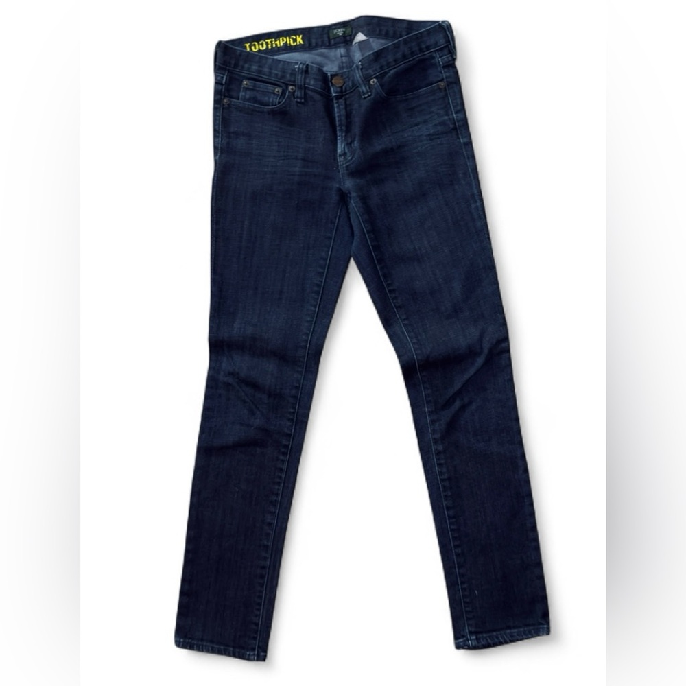 J.Crew Toothpick Jeans in Deep Indigo